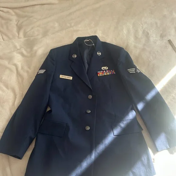 US Air Force Dress Blue Service Coat 42L SOKOLOWSKI Military Uniform Jacket DSGP - Picture 9 of 12